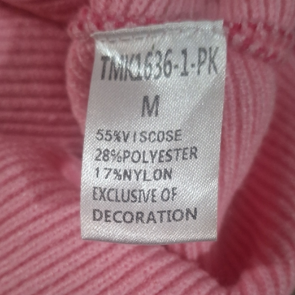 THML.women's  Pink and Cream Cowl Neck Sweater Size M - Picture 6 of 6